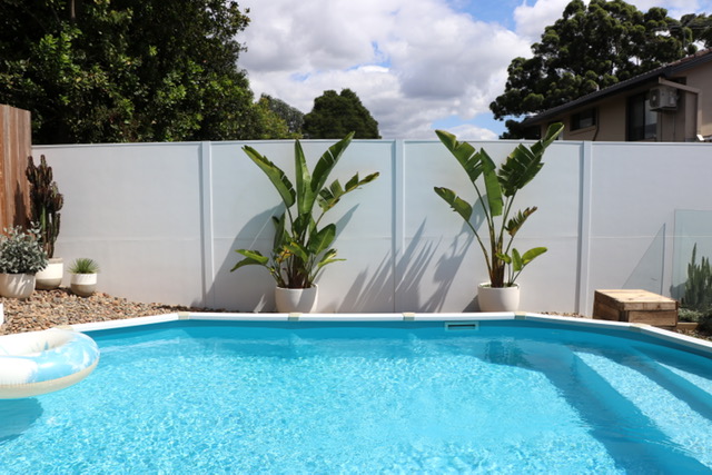 Affordable semi inground outdoor pool